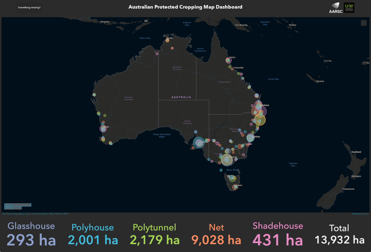 Australian Protected Cropping Map Dashboard